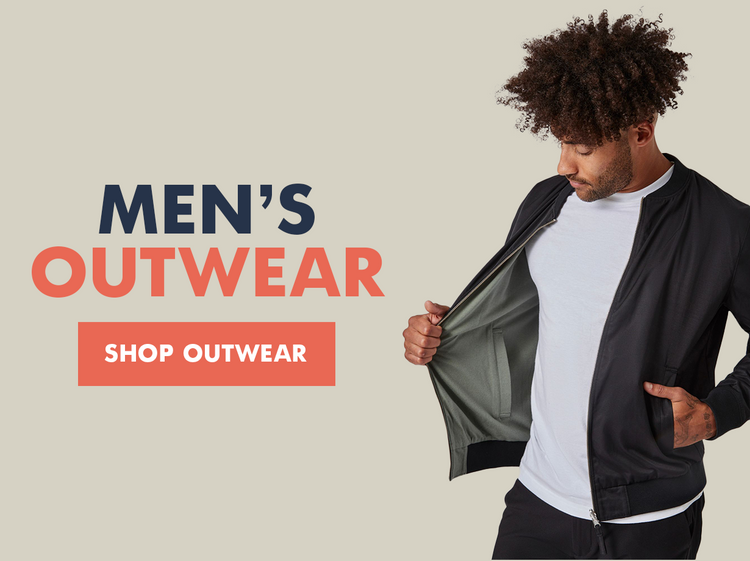 Shop the Outerwear Collection, including long sleeve tees, quarter zips, hoodies, and bomber jackets