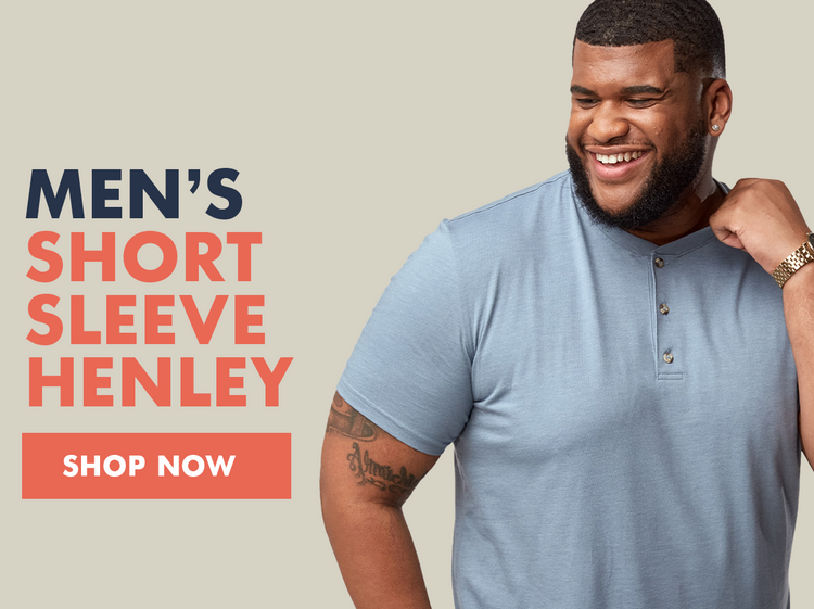 Shiort Sleeve Henleys for Men