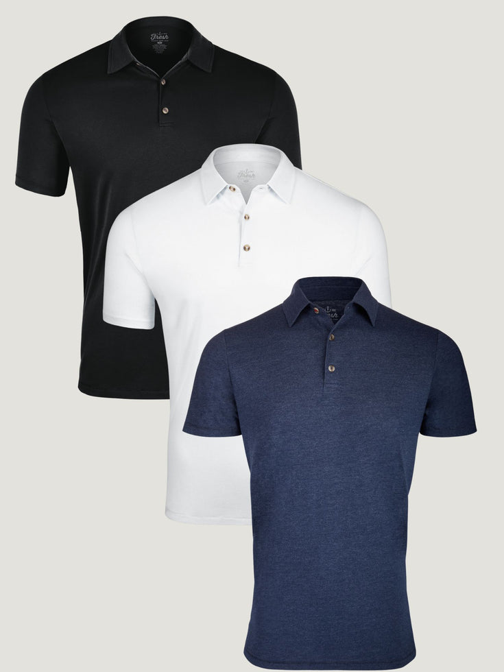 Foundation Polo 3-Pack Ghost Image | Fresh Clean Threads