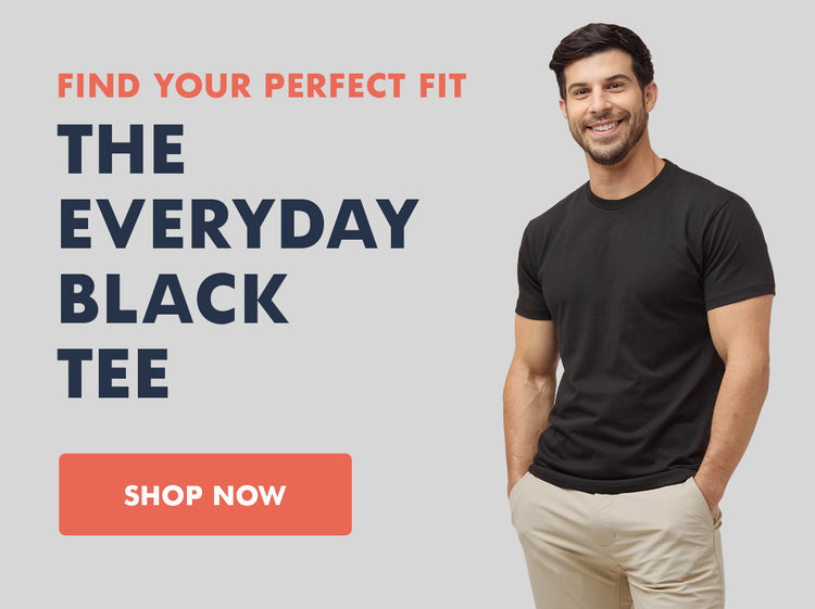 Black crew neck tees for men | No tags, no itch, no complaints