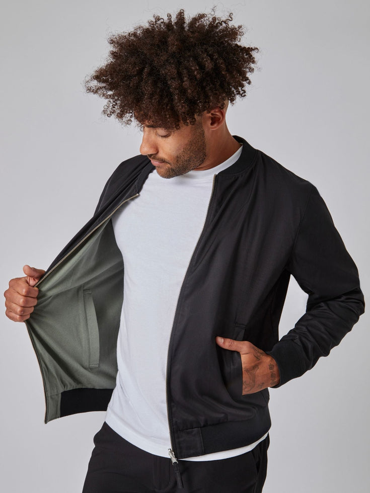 Reversible Bomber Jackets | Green and Black  | Fresh Clean Threads