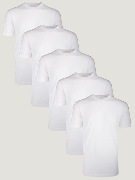 Tall Crew All White 5-Pack