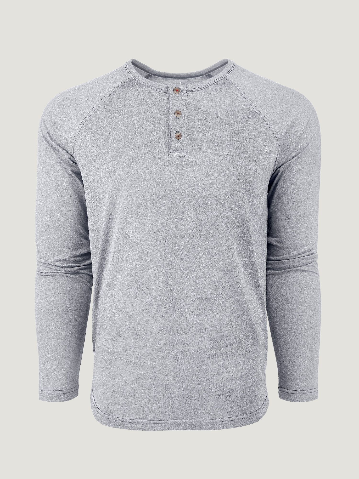 【COSYHARU】Tweed Henley Neck Long Sleeve Tee COSYHARU】Tweed Henley Neck Long Sleeve Tee