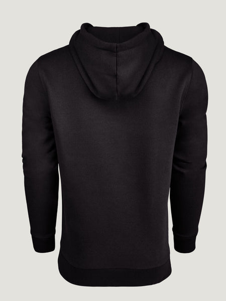 Black Pullover Hoodie | View of back | Fresh Clean Threads Canada