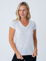 Women's White V-Neck T-shirt | Fresh Clean Threads