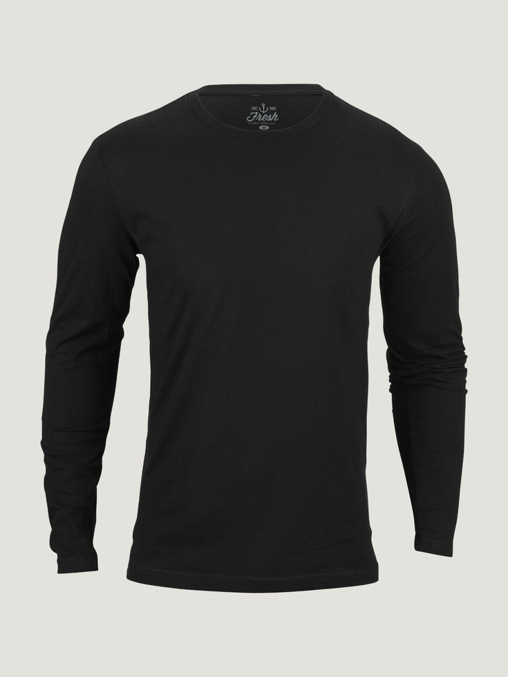 Black Long Sleeve Crew Neck | Long Sleeve T-Shirts that Fit Every BODY